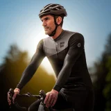 Langärmliges Radtrikot für Frühling/Sommer, Größe M – schwarz 9
