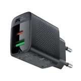 A78 GaN USB-A USB-C PD 20 W-os fali töltő – fekete 2