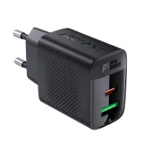 A78 GaN USB-A USB-C PD 20 W-os fali töltő – fekete 3