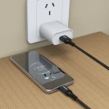 L3ST fonott USB-A–USB-C kábel, 5 A, 1,2 m, fekete 4