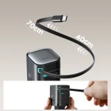 GaN 65 W-os USB-A/USB-C fali töltő beépített USB-C kábellel – fekete 9