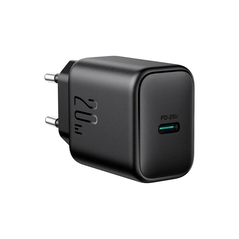 USB-C PD QC 20 W-os fali töltő – fekete