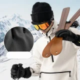 Finger Style vízálló érintőképernyős síkesztyű, M méret - fekete 3