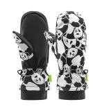 Panda Heat gyermek ujjatlan síkesztyű, S méret - fekete/fehér