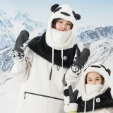 Panda Heat gyermek ujjatlan síkesztyű, S méret - fekete/fehér 11