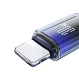 Crystal-Clear sorozat 30 W-os USB-C–iPhone Lightning kábel – 1,2 m – fekete 6