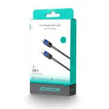Crystal-Clear sorozat 30 W-os USB-C–iPhone Lightning kábel – 1,2 m – fekete 8