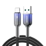 Crystal-Clear Series 3A USB-A – iPhone Lightning kábel, 1,2 m, fekete