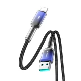 Crystal-Clear Series 3A USB-A – iPhone Lightning kábel, 1,2 m, fekete 3