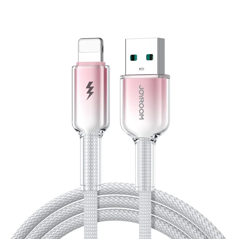 Crystal-Clear Series 3A USB-A – iPhone Lightning kábel, 1,2 m, fehér