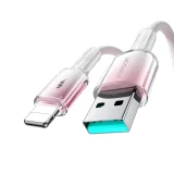 Crystal-Clear Series 3A USB-A – iPhone Lightning kábel, 1,2 m, fehér 2