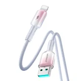 Crystal-Clear Series 3A USB-A – iPhone Lightning kábel, 1,2 m, fehér 3