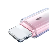 Crystal-Clear Series 3A USB-A – iPhone Lightning kábel, 1,2 m, fehér 6