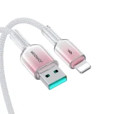 Crystal-Clear Series 3A USB-A – iPhone Lightning kábel, 1,2 m, fehér 7