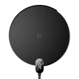 Digitális LED-kijelzős, 2. generációs, 15 W-os USB-C induktív töltő – fekete