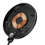 Digitális LED-kijelzős, 2. generációs, 15 W-os USB-C induktív töltő – fekete 5