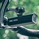 5000 mAh-s, 1500 lm-es, IPX6-os első kerékpárlámpa Garmin és GoPro tartóval – fekete 6