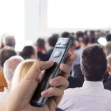 Távirányítós lézerpointer prezentációkhoz, 100 m hatótávolság, 2,4 GHz-es WiFi, USB-A/C - szürke 8