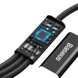 3 az 1-ben USB-C–USB-C / iPhone Lightning / microUSB kábel, 20 W PD, 1,5 m – fekete 5