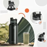 620 ml čelična termo boca za bicikl - crna 6