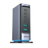 GaN 65W EU višekanalna stanica za punjenje s 4x USB-C i 2x USB-A priključka - tamnosiva 3