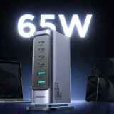 GaN 65W EU višekanalna stanica za punjenje s 4x USB-C i 2x USB-A priključka - tamnosiva 7