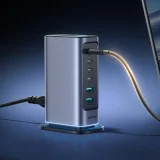 GaN 65W EU višekanalna stanica za punjenje s 4x USB-C i 2x USB-A priključka - tamnosiva 8