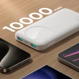 JR-PBF12 10000 mAh 2,4 A 2x USB-A 1x USB-C Power Bank - fehér 10