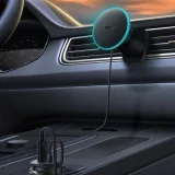 iPhone autós tartó 15 W-os vezeték nélküli töltővel szellőzőnyíláshoz – fekete 11