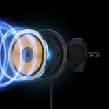 iPhone autós tartó 15 W-os vezeték nélküli töltővel szellőzőnyíláshoz – fekete 7