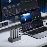 IT48N-C dokkolóállomás klónozási funkcióval 4 db M.2 NVMe meghajtóhoz – szürke 3