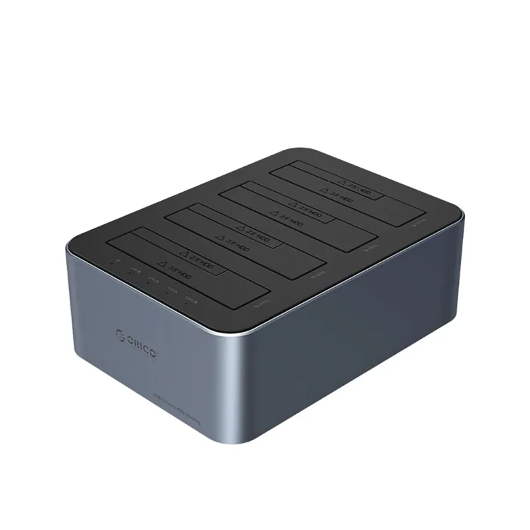 6646C3-C dokkolóállomás offline klónozási funkcióval, 4 db 2,5'' / 3,5'' SATA HDD / SSD meghajtóhoz – szürke