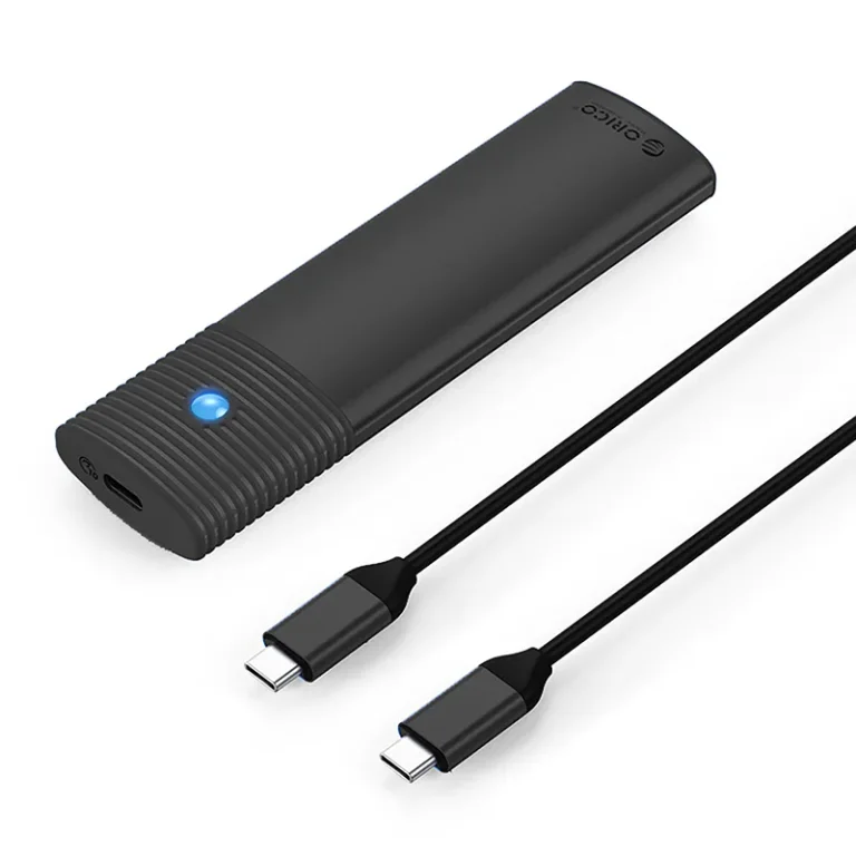 PWM2 M.2 NGFF SATA USB-C 5 Gb/s meghajtóház – fekete