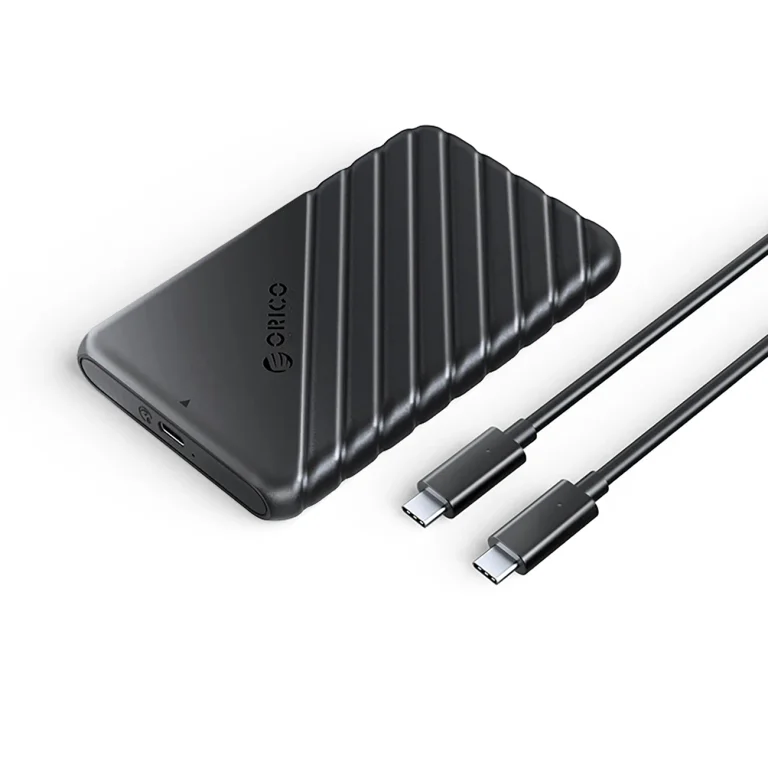 25PW1C-C3 2,5 hüvelykes HDD/SSD USB-C 6 Gb/s ház – fekete