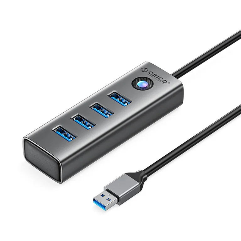 PDD4U-U3 4x USB-A elosztó hub - szürke
