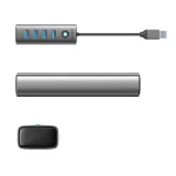 PDD4U-U3 4x USB-A razdjelnik Hub - sivi 2