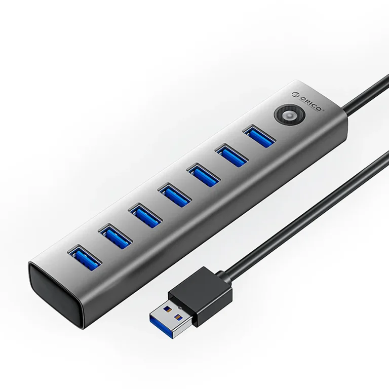 CL7U-U3 Hub osztó 7x USB-A USB-C 5V 3A 1m - szürke