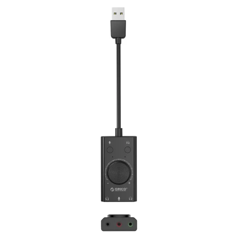 SC2 külső multifunkciós USB-A hangkártya – fekete