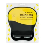 Ergonómikus egérpad és csuklótámasz, gél, öko-bőr, nagy, csúszásgátló - fekete 5