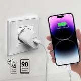 GaN fali töltő Power Delivery 20 W-tal – fehér 6
