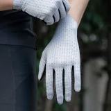 Légáteresztő, teljes ujjas kerékpáros kesztyű, L méret - zöld 3