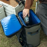 Hőszigetelt utazó hátizsák tokokkal, 20 l – zöld 5