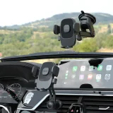 F2N 360 fokos szellőzőnyílásra szerelhető okostelefon-tartó – fekete 4