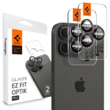 Edzett üveg kamera lencsevédő iPhone 14 Pro/Pro Max/15 Pro/Pro Max/16 Pro/16 Pro Max készülékekhez – fekete, piros szegéllyel