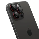 Edzett üveg kamera lencsevédő iPhone 14 Pro/Pro Max/15 Pro/Pro Max/16 Pro/16 Pro Max készülékekhez – fekete, piros szegéllyel 7