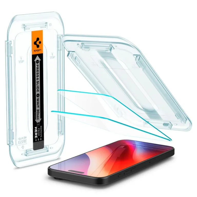 Edzett üveg rögzítőkerettel iPhone 16 Pro Max-hoz - 2 db.