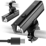 1000 lm-es elülső kerékpárlámpa USB-C–USB-A kábellel – fekete 2