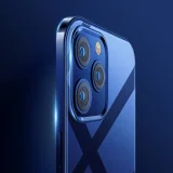 NBS ultravékony, átlátszó tok fémkerettel iPhone Pro Max 12-hez, fekete 3
