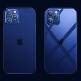 NBS ultravékony, átlátszó tok fémkerettel iPhone Pro Max 12-hez, fekete 4