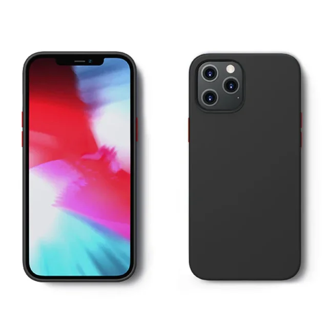 Védőtok iPhone 12 Pro Max Color sorozathoz, fekete